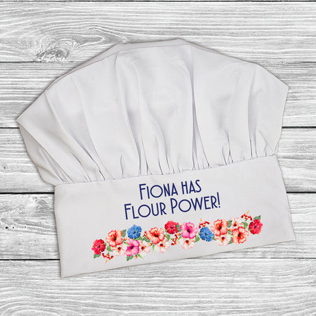 Personalised Flour Power Chef Hat: 3 - Chef Hats By Gift Moments