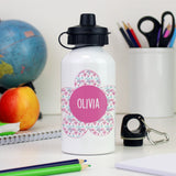 Personalised Flower Aluminium Drinks Bottle: 1 - Kids Bottles By Gift Moments