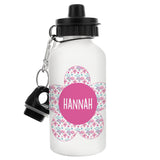 Personalised Flower Aluminium Drinks Bottle: 5 - Kids Bottles By Gift Moments