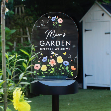 Personalised Flower Garden Outdoor Solar Light: 1 - Solar Lights By Gift Moments