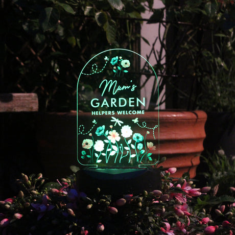 Personalised Flower Garden Outdoor Solar Light: 2 - Solar Lights By Gift Moments