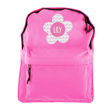 Personalised Flower Pink Kids Backpack: 5 - Kids Bags By Gift Moments