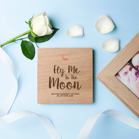 Personalised Fly Me To The Moon Photo Cube: 3 - Photo Cubes By Gift Moments