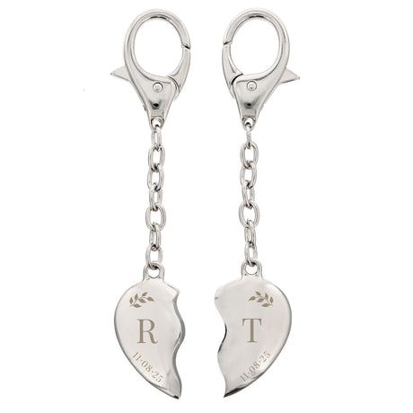 Personalised Two Hearts Keyring: 4 - Keyrings By Gift Moments