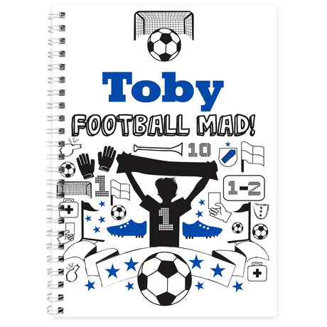 Personalised Football A5 Notebook: 3 - Notebooks By Gift Moments