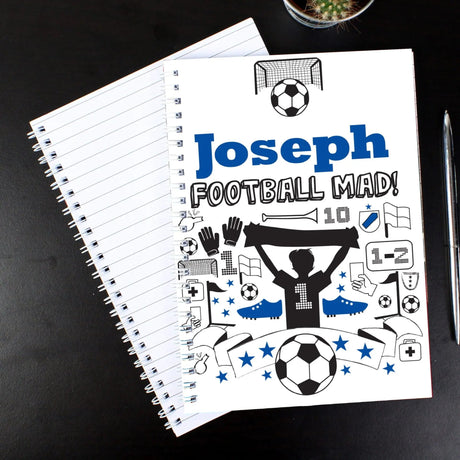 Personalised Football A5 Notebook: 1 - Notebooks By Gift Moments