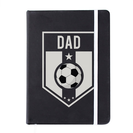 Personalised Black Football Badge Notebook: 4 - Notebooks By Gift Moments