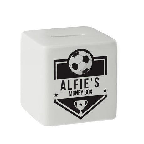 Personalised Football Badge Ceramic Money Box: 5 - Money Boxes By Gift Moments