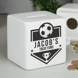 Personalised Football Badge Ceramic Money Box: 1 - Money Boxes By Gift Moments