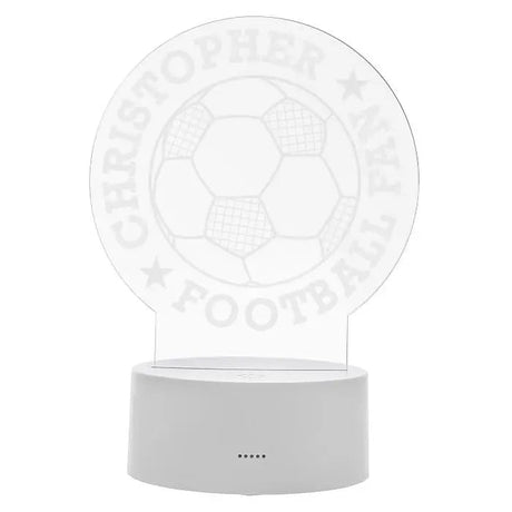 Personalised Football LED Colour Changing Night Light: 8 - LED Lighting By Gift Moments