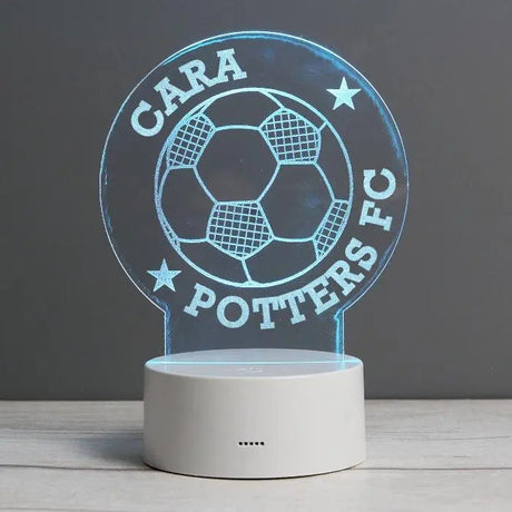 Personalised Football LED Colour Changing Night Light: 5 - LED Lighting By Gift Moments