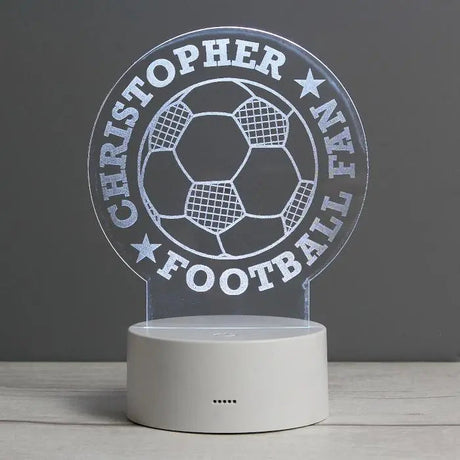 Personalised Football LED Colour Changing Night Light: 1 - LED Lighting By Gift Moments