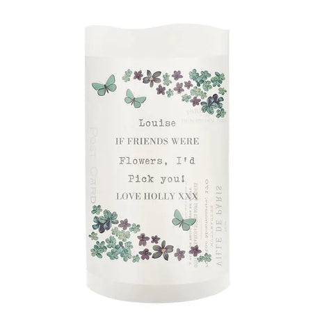 Personalised Forget Me Not LED Candle: 3 - LED Lighting By Gift Moments