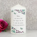 Personalised Forget Me Not Candle: 1 - Candles By Gift Moments