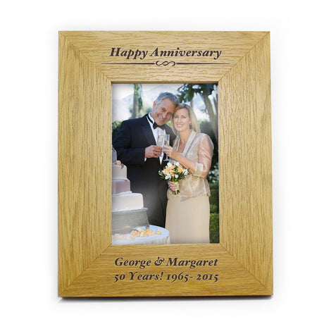 Personalised 4x6 Oak Finish Photo Frame: 7 - Photo Frames By Gift Moments