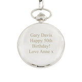 Personalised Chrome Pocket Fob Watch: 5 - Watches By Gift Moments