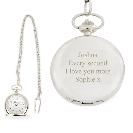 Personalised Chrome Pocket Fob Watch: 7 - Watches By Gift Moments