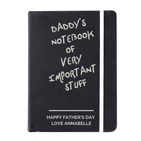 Personalised Black Hardback Notebook A5: 6 - Notebooks By Gift Moments