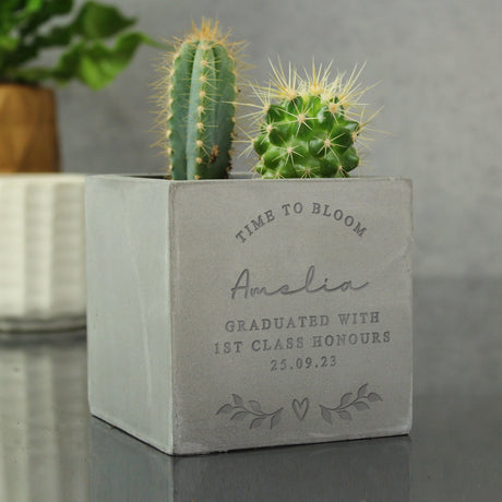 Personalised Concrete Plant Pot: 2 - Pots & Planters By Gift Moments