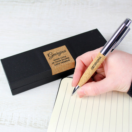 Personalised Cork Pen Set: 1 - Pens & Pencils By Gift Moments