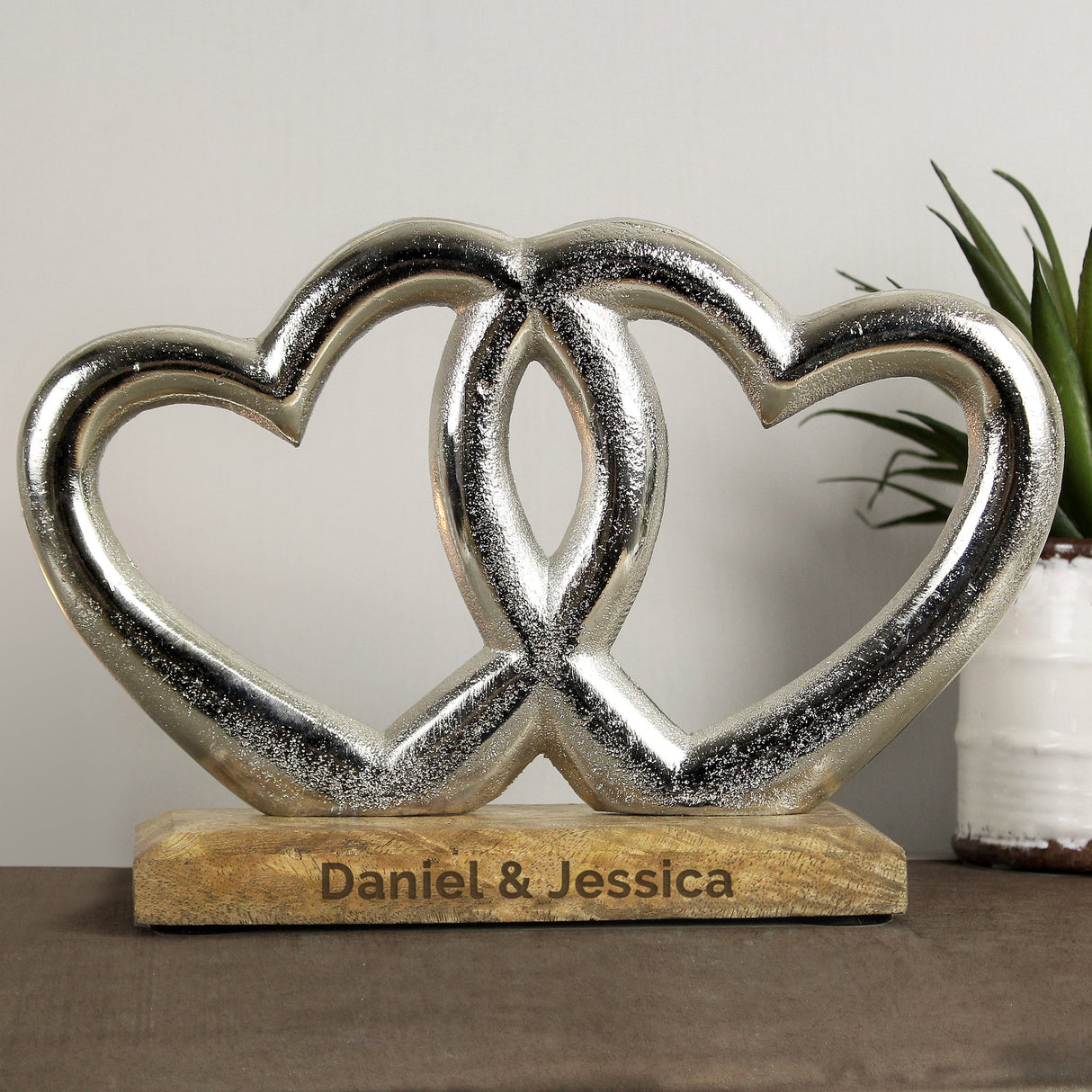 Personalised Double Heart Keepsake Ornament: 1 - Ornaments By Gift Moments