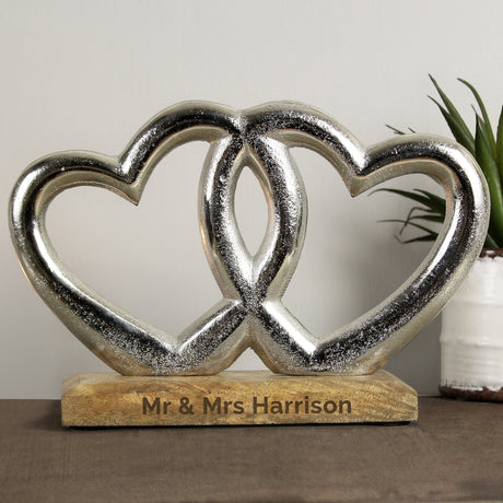 Personalised Double Heart Keepsake Ornament: 3 - Ornaments By Gift Moments