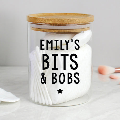 Personalised Glass Jar with Bamboo Lid: 2 - Storage By Gift Moments