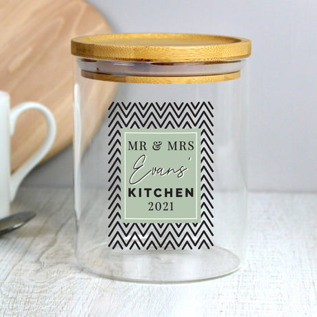 Personalised Glass Jar with Bamboo Lid: 3 - Storage By Gift Moments