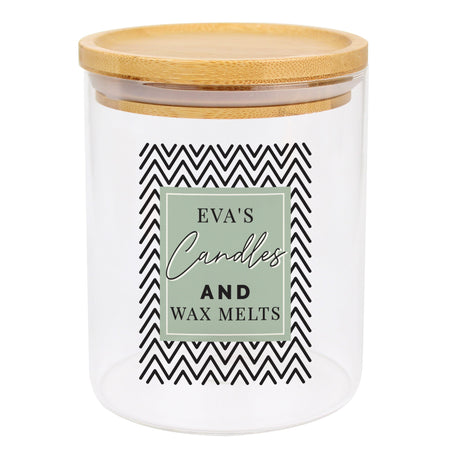 Personalised Glass Jar with Bamboo Lid: 6 - Storage By Gift Moments