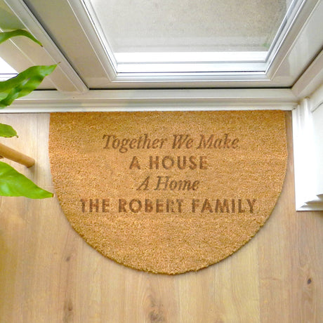 Personalised Half Moon Indoor Doormat: 1 - Doormats By Gift Moments