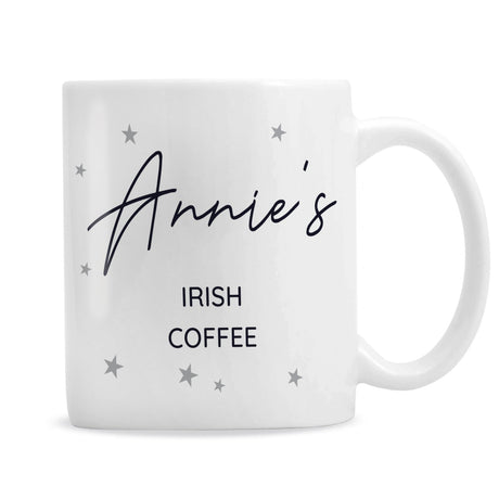 Personalised Little Grey Stars Christmas Mug: 4 - Mugs By Gift Moments