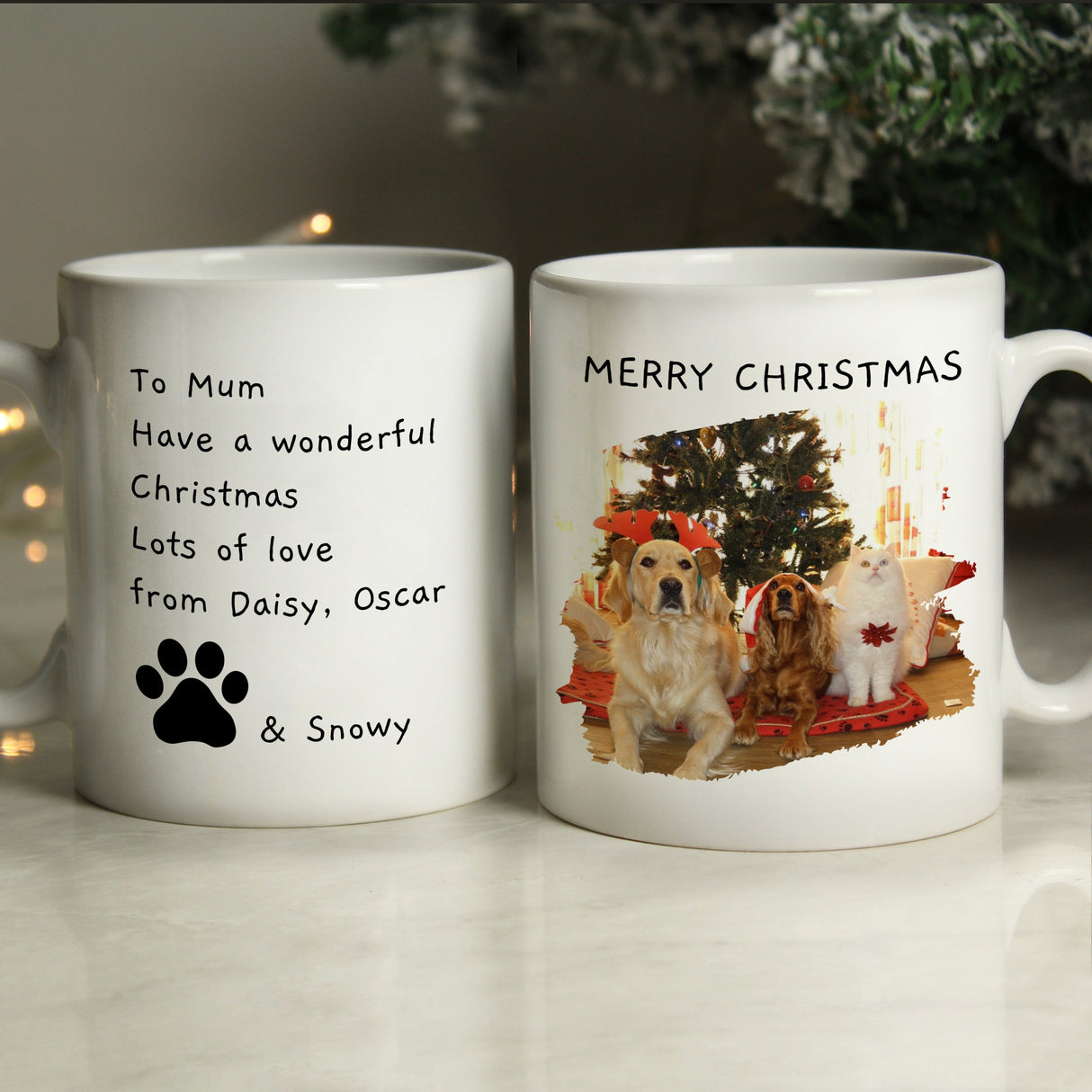 Personalised Free Text Pet Photo Upload Mug: 4 - Mugs By Gift Moments