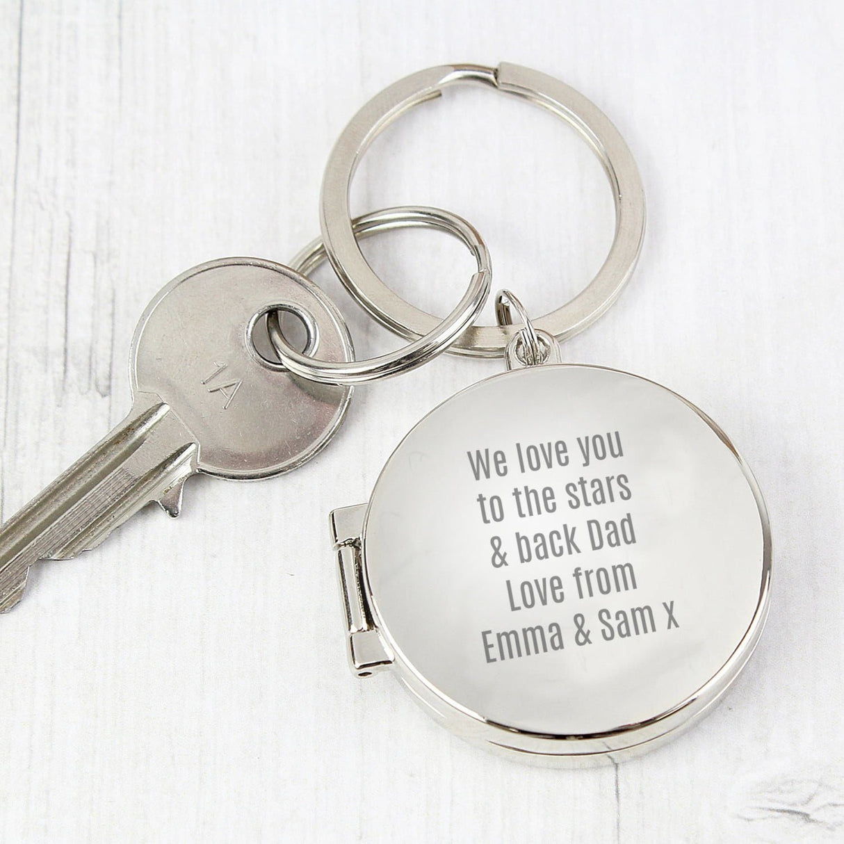 Personalised Round Photo Keyring: 2 - Keyrings By Gift Moments