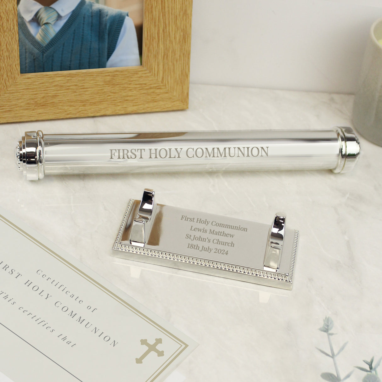 Personalised Silver Plated Certificate Holder: 1 - Certificate Holders By Gift Moments