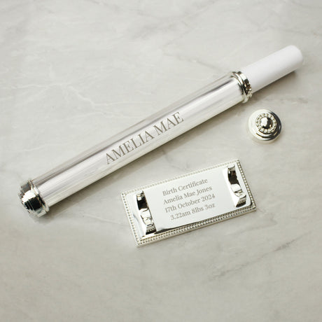 Personalised Silver Plated Certificate Holder: 8 - Certificate Holders By Gift Moments