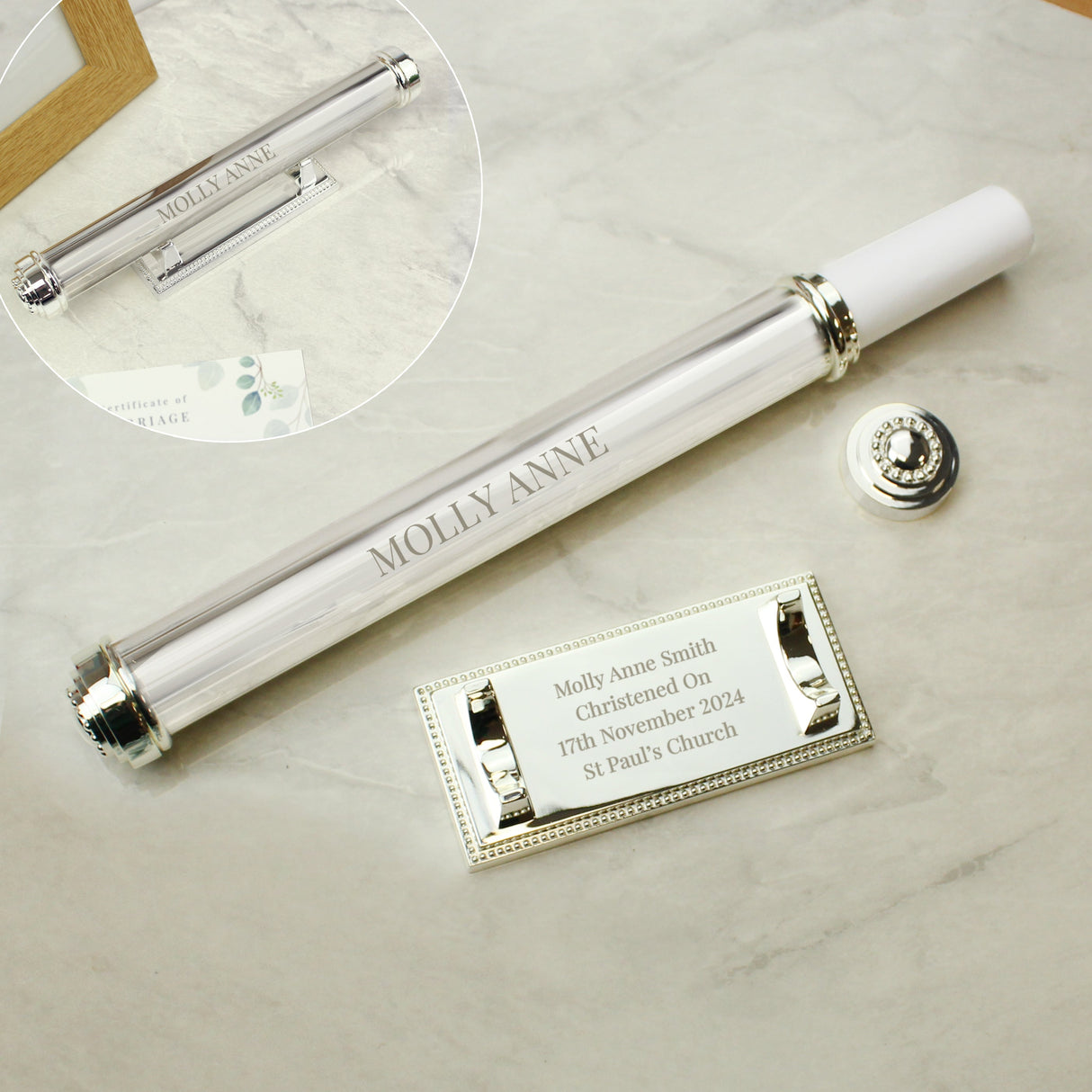 Personalised Silver Plated Certificate Holder: 9 - Certificate Holders By Gift Moments