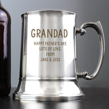 Personalised Stainless Steel Tankard: 4 - Tankards By Gift Moments