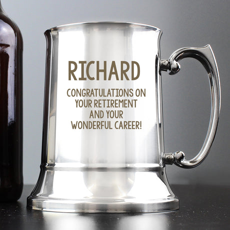 Personalised Stainless Steel Tankard: 1 - Tankards By Gift Moments