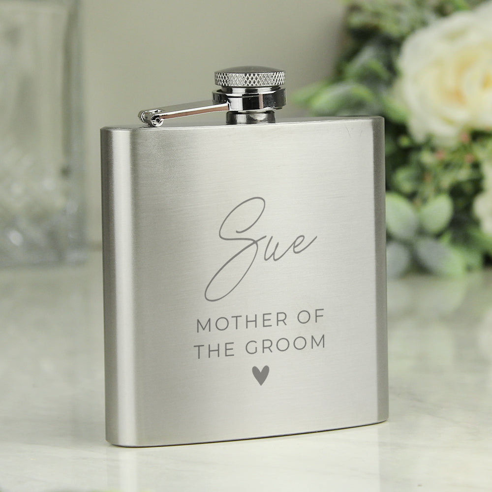 Personalised Wedding Party Hip Flask: 6 - Hip Flasks By Gift Moments