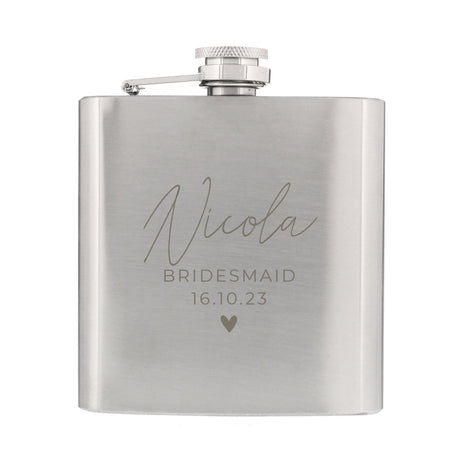 Personalised Wedding Party Hip Flask: 5 - Hip Flasks By Gift Moments