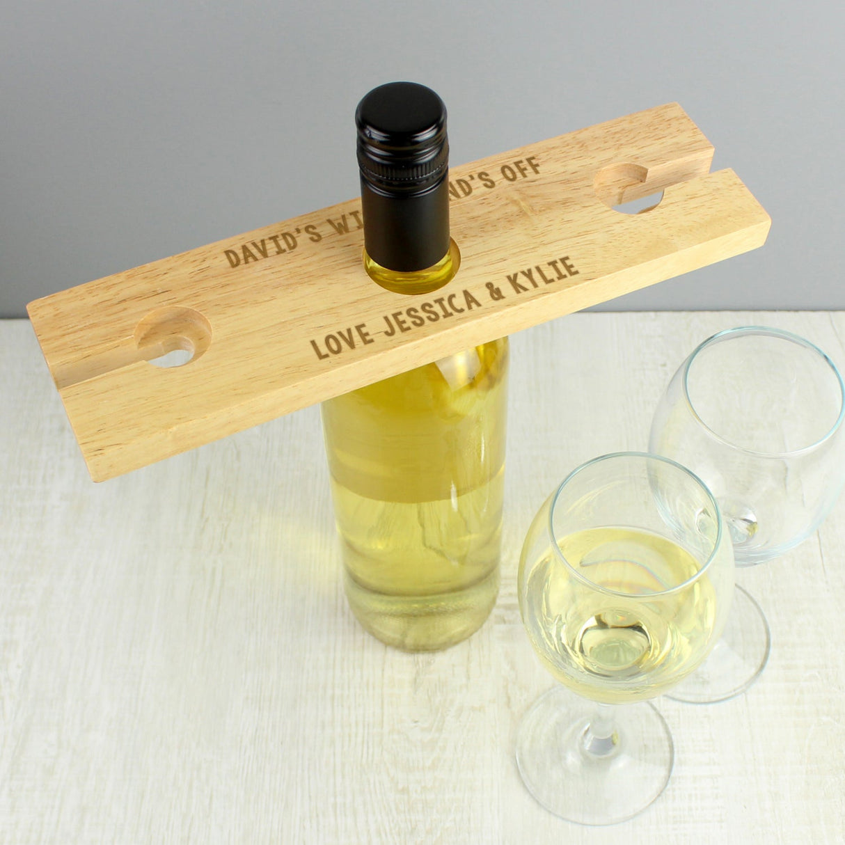 Personalised Wine Glass and Bottle Holder: 2 - Barware By Gift Moments