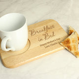 Personalised Wooden Coaster Tray with Free Text: 6 - Coasters By Gift Moments