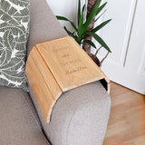 Personalised Wooden Sofa Tray with Custom Text: 1 - Coasters By Gift Moments