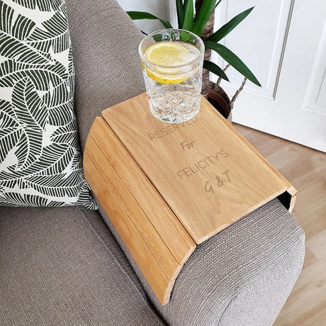 Personalised Wooden Sofa Tray with Custom Text: 2 - Coasters By Gift Moments