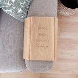 Personalised Wooden Sofa Tray with Custom Text: 4 - Coasters By Gift Moments