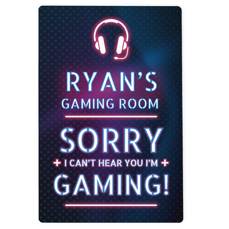 Personalised Gaming Room Metal Sign: 4 - Signs & Plaques By Gift Moments