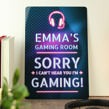 Personalised Gaming Room Metal Sign: 1 - Signs & Plaques By Gift Moments