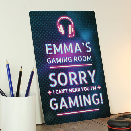 Personalised Gaming Room Metal Sign: 3 - Signs & Plaques By Gift Moments