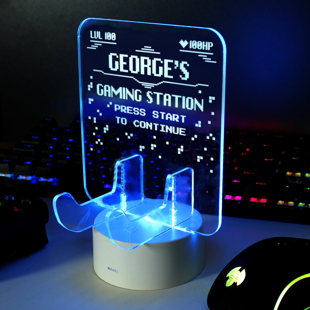 Personalised LED Gaming Controller Holder: 3 - Gaming By Gift Moments