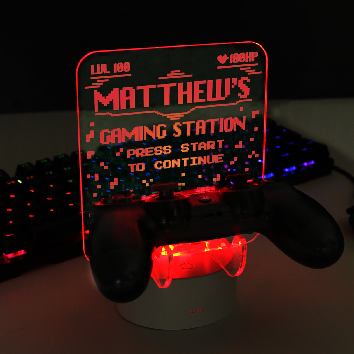 Personalised LED Gaming Controller Holder: 6 - Gaming By Gift Moments